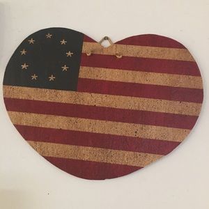 Americana heart, painted slate